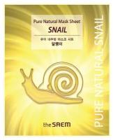 THE SAEM Маска на тканевой основе д/лица с муцином улитки Pure Natural Mask Sheet [Snail] 20мл