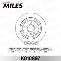 Диск тормозной VOLVO S80 06- / V70 07- / XC70 07- задний с эл.стоян.торм.D=302мм. MILES K010897