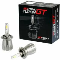 D2 Optima LED Turbine GT, чип 7535, White, 9-32V, IP68, 2шт МиниТурбина, Циркуляция внутри фары