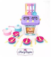 Плита детская игрушечная с посудой и ведерком для хранения (27 предметов) Тигрес