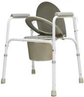 Кресло-туалет Amrus AMCB6803 стальное со спинкой регулируемое по высоте, 1 шт