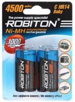 Ni-Mh аккумуляторы ROBITON 4500MHC-2 BL-2 8797, 1.2В, 4500мАч, размер C (HR14), металлогидридные, 2шт в упаковке