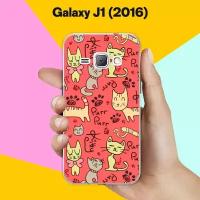 Силиконовый чехол на Samsung Galaxy J1 (2016) Коты 60 / для Самсунг Галакси Джей 1 (2016)