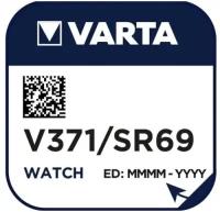 Батарейка для часов Varta V371 SR69 1.55V, 9.5x2.1mm в блистере 1 шт