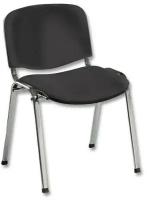 Стул офисный Easy Chair изо С-11 каркас хром, ткань черная