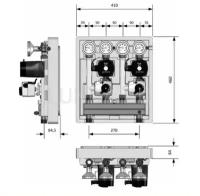 Насосно-смесительный модуль Kombimix UK_MK, с насосом Grundfos UPM3 Hybrid 15-70 (без серв.), Meibes M26102.3OSRU