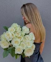 Букет Роза белая, красивый букет цветов, шикарный, цветы премиум