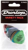 Dunlop Variety PVP102 12Pack набор из 6 видов популярных медиаторов средние/жесткие, 12 шт