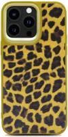 Чехол iPhone 14 Pro Max 6.7" полиуретановый Kajsa Leopard Pattern желтый леопард