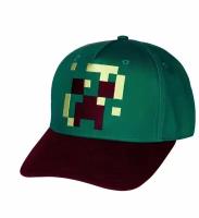 Бейсболка Minecraft Pixel Creeper (темная)