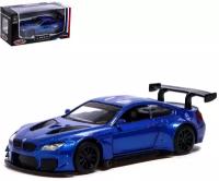 Машина металлическая Автоград BMW M6 GT3, 1:44, инерция, открываются двери, цвет синий (67381)