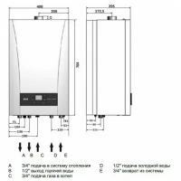 Котел газовый настенный ECO Nova 18 F, двухконтурный, с закрытой камерой сгорания