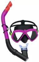 Набор для плавания Bestway 24070 Dominator Snorkel Mask, 7+ черный/сиреневый