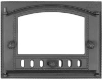 Дверка топочная каминная ДК-2С, без стекла (435х332/375х300), чугунная крашеная
