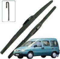 Дворники Fiat Scudo (1) 220 Фиат Скудо 1995 1996 1997 1998 1999 2000 2001 2002 Щетки стеклоочистителя гибридные к-т 2шт, 650мм-500мм