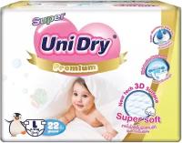 Ультрамягкие детские подгузники UniDry Super Soft, L, 9-14 кг