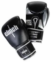 Перчатки боксерские Clinch Punch 2.0 черно-серебристые (вес 16 унций)