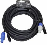 Invotone ADPC1010 кабель смежный 3х1.5мм & 2х0.22мм PowerCon in/out XLR DMX in/out 10 м