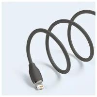 Кабель Baseus USB - Lightning Jelly Series 2.4A Liquid Silicone Fast Charging Data Cable 1.2м (CAGD000001) - Чёрный
