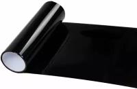 Пленка для фар защитная автомобильная, черная глянцевая - 30 х 150 см, тонировочная, фарная