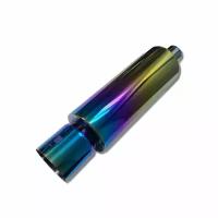 Глушитель HKS Hi-Power Neo Chrome 51мм вход/89мм выход с расширением (универсальный) тихий бас / бочка / банка