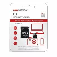 Карта памяти MicroSD 64Гб Hikvision HS-TF-C1(STD)/64G/Adapter