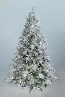 Искусственная ель Crystal Trees "Маттерхорн" заснеженная c гирляндой, 120см