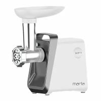 MARTA MT-MG2028D белый/серебро мясорубка