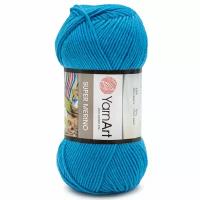 Пряжа YarnArt 'Super Merino', 100г, 280м (25% шерсть, 75% акрил) (235 бирюза), 5 мотков