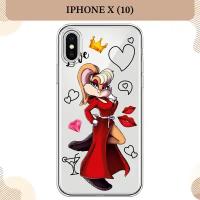 Силиконовый чехол "Luxury Lola Bunny" на Apple iPhone X/XS / Айфон X/XS, прозрачный