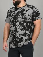 Футболка LIDЭКО футболка мужская камуфляжная, размер 108, серый, черный