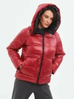 NortFolk 631340N21N Пуховик женский зима укороченный / Куртка женская зима с капюшоном цвет красный размер 50
