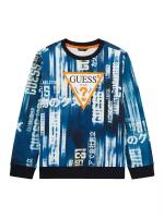 Толстовка GUESS, размер 14 лет, синий, белый