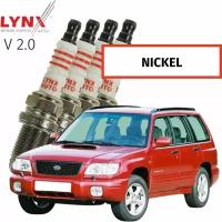 Свечи зажигания Subaru FORESTER (1) / Субару Форестер 1997 1998 1999 2000 2001 2002 V2.0 EJ20 / никель, 4шт LYNXauto