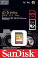 Карта памяти Sandisk Extreme SDXC Class 10 UHS-I U3 V30 128Gb (180/90 MB/s)