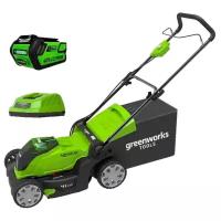 Электрическая газонокосилка Greenworks 2504707ue G40LM40, 41 см