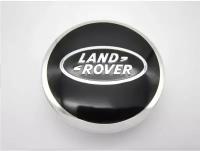 Колпачки заглушки на литые диски для Land Rover цвет черный с хромом