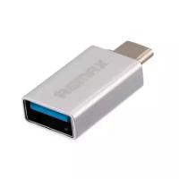 Переходник/адаптер Remax USB - USB Type-C (RA-OTG1), 0.1 м, серебристый