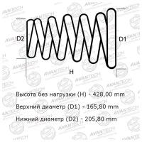 Комплект усиленных пружин подвески Avantech (2шт. в одной упаковке)