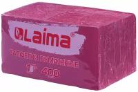 Салфетки бумажные 400 шт, 24х24 см, "Big Pack", бордовые, 100% целлюлоза, LAIMA, 114725