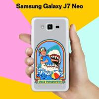 Силиконовый чехол на Samsung Galaxy J7 Neo Акула / для Самсунг Галакси Джей 7 Нео