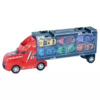 Набор машин Junfa toys из семи моделей (LA-010), 8.5 см, красный/серый