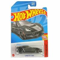 HKJ40 Машинка игрушка Hot Wheels металлическая коллекционная Corvette C7 Z06 темно серый