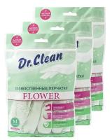 Перчатки хозяйственные поливиниловые Dr. Clean, Размер M, 3 шт