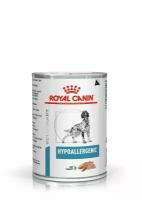 Royal Canin Hypoallergenic Dog Food - корм для собак с аллергией или непереносимостью, паштет, 6 шт по 400 г