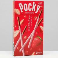 Палочки поки со вкусом клубники и клубничной крошкой / Pocky - Glico Strawberry Taste