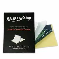 Трансферная тату бумага для машинного и ручного перевода Magic Creator Tattoo Stencil Paper, 100 шт/ упаковка