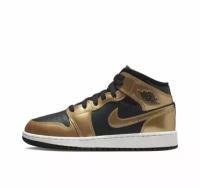 Кроссовки Nike Air Jordan 1 Mid SE GS Metallic Gold Black