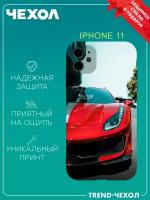 Чехол для телефона Apple iPhone 11 c принтом феррари красная