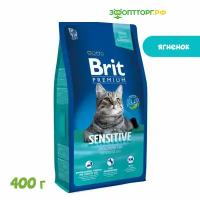 Brit Premium Cat Sensitive для взрослых кошек с чувствительным пищеварением Ягненок, 400 г